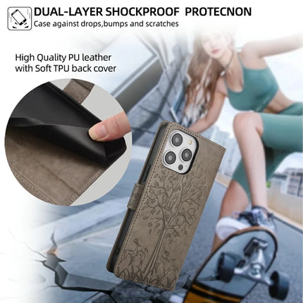 For Motorola Moto G85 5G / S50 Neo 5G Case PU Leather Wallet Phone Cover Tree Deer Imprinted