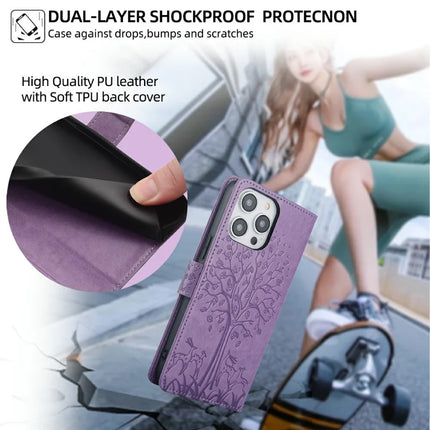 For Motorola Moto G85 5G / S50 Neo 5G Case PU Leather Wallet Phone Cover Tree Deer Imprinted
