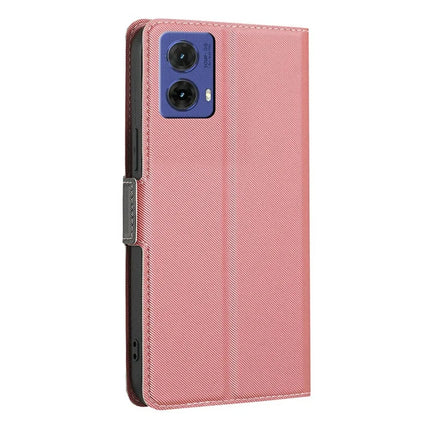 For Motorola Moto G85 5G / S50 Neo 5G Case Card Holder Twill Texture Leather Phone Cover