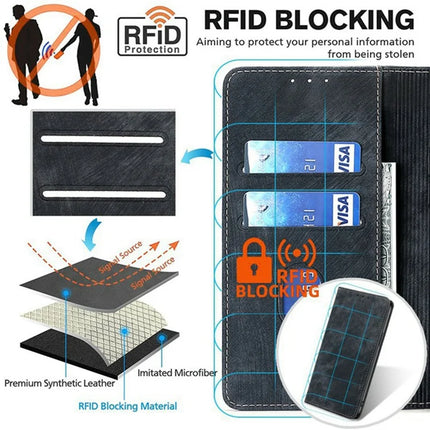 For Motorola Moto G85 5G / S50 Neo 5G Case RFID Blocking Wallet Leather Phone Cover