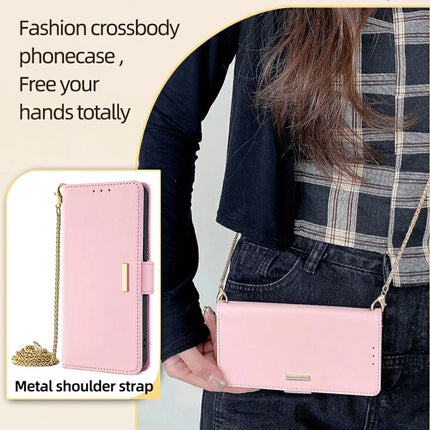 For Motorola Moto G85 5G / S50 Neo 5G Case PU Leather Wallet Stand Phone Cover with Crossbody Shoulder Strap