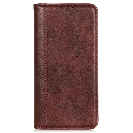 For Motorola Moto G35 5G Stand Case Split Leather Litchi Texture Wallet Phone Cover