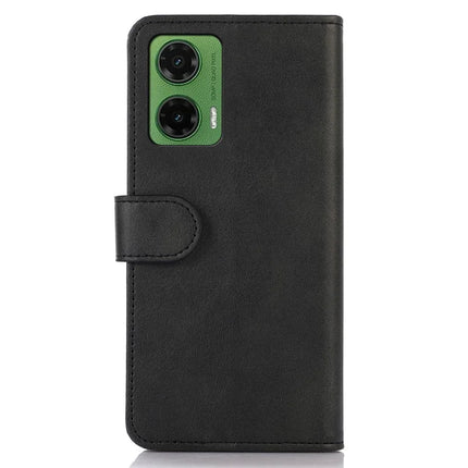 For Motorola Moto G35 5G Case Cowhide Texture Leather Wallet Phone Cover with Stand
