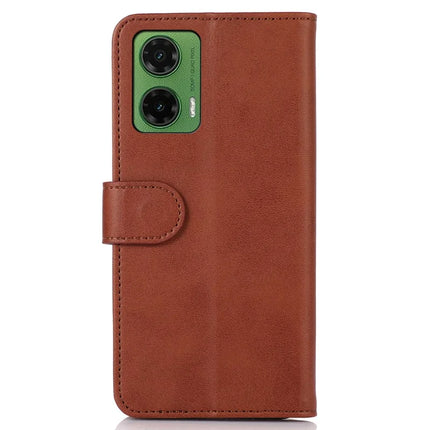 For Motorola Moto G35 5G Case Cowhide Texture Leather Wallet Phone Cover with Stand