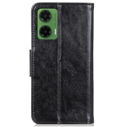 For Motorola Moto G35 5G Case Nappa Texture Split Leather Wallet Phone Cover
