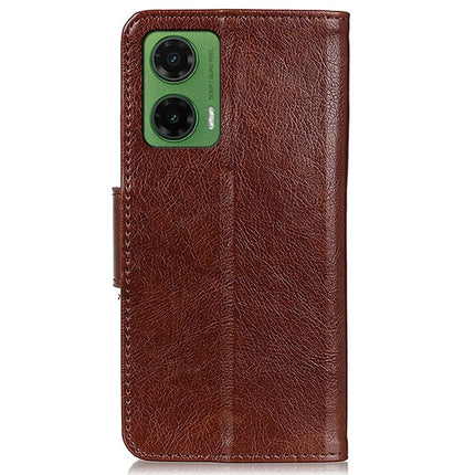 For Motorola Moto G35 5G Case Nappa Texture Split Leather Wallet Phone Cover