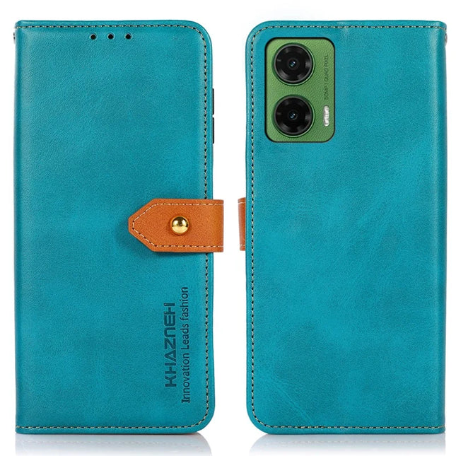 KHAZNEH For Motorola Moto G35 5G Wallet Phone Case Stand Leather Flip Cover - Blue