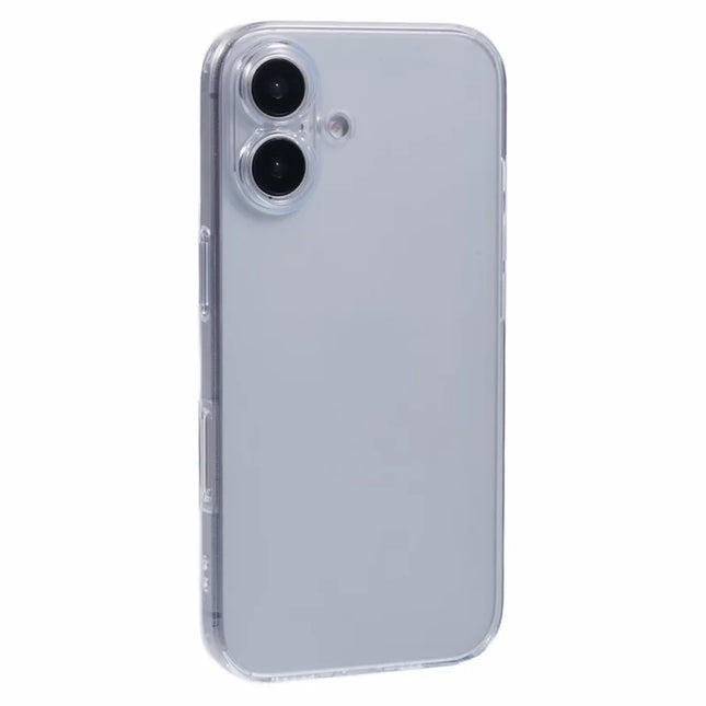 JAUCASE For iPhone 16 Case PC+TPU Matte Anti-Fingerprint Back Cover - White