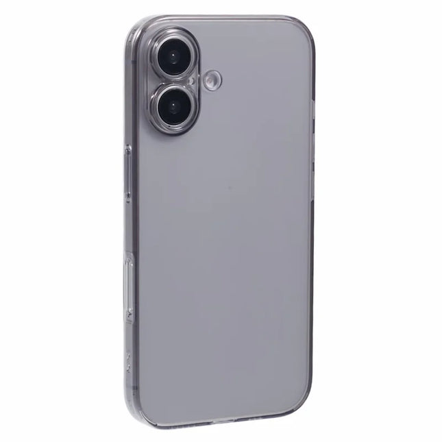 JAUCASE For iPhone 16 Case PC+TPU Matte Anti-Fingerprint Back Cover - Black