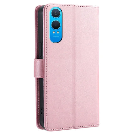 For OnePlus Nord CE4 Lite 5G / Oppo K12x 5G (China) Wallet Case Calf Texture Leather Phone Cover