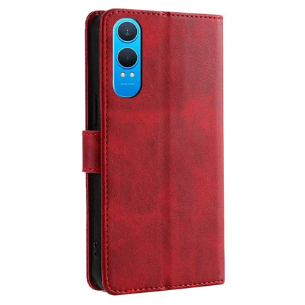 For OnePlus Nord CE4 Lite 5G / Oppo K12x 5G (China) Wallet Case Calf Texture Leather Phone Cover