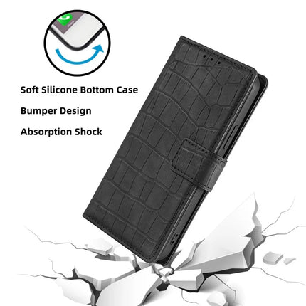 For OnePlus Nord CE4 Lite 5G / Oppo K12x 5G (China) Case Crocodile Texture PU Leather Phone Cover