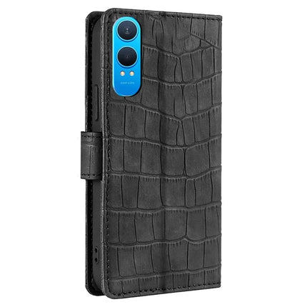 For OnePlus Nord CE4 Lite 5G / Oppo K12x 5G (China) Case Crocodile Texture PU Leather Phone Cover