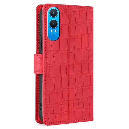 For OnePlus Nord CE4 Lite 5G / Oppo K12x 5G (China) Case Crocodile Texture PU Leather Phone Cover
