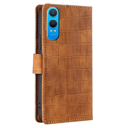 For OnePlus Nord CE4 Lite 5G / Oppo K12x 5G (China) Case Crocodile Texture PU Leather Phone Cover