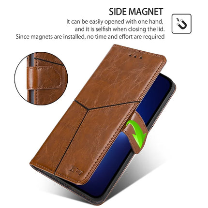 For OnePlus Nord CE4 Lite 5G / Oppo K12x 5G (China) Case Geometric Splicing PU Leather Phone Cover