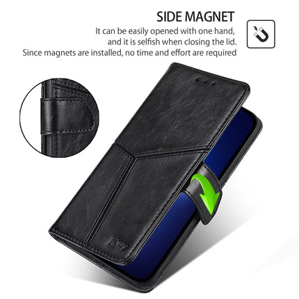 For OnePlus Nord CE4 Lite 5G / Oppo K12x 5G (China) Case Geometric Splicing PU Leather Phone Cover