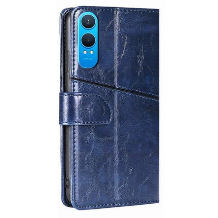 For OnePlus Nord CE4 Lite 5G / Oppo K12x 5G (China) Case Geometric Splicing PU Leather Phone Cover