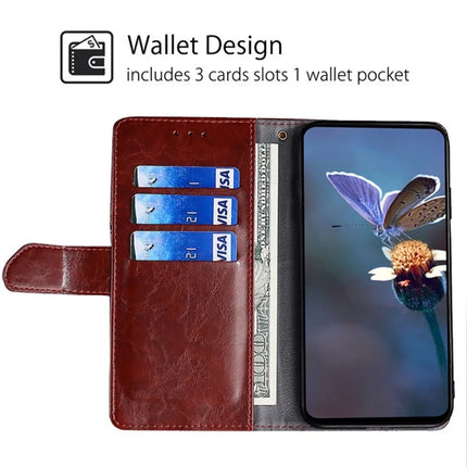 For OnePlus Nord CE4 Lite 5G / Oppo K12x 5G (China) Case Geometric Splicing PU Leather Phone Cover