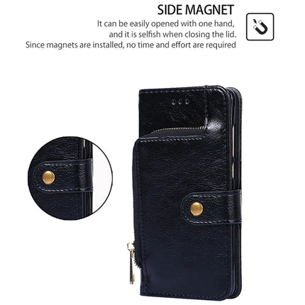 For OnePlus Nord CE4 Lite 5G / Oppo K12x 5G (China) Case Zipper Pocket PU Leather Wallet Flip Phone Cover