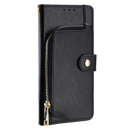 For OnePlus Nord CE4 Lite 5G / Oppo K12x 5G (China) Case Zipper Pocket PU Leather Wallet Flip Phone Cover