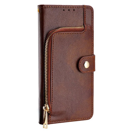 For OnePlus Nord CE4 Lite 5G / Oppo K12x 5G (China) Case Zipper Pocket PU Leather Wallet Flip Phone Cover