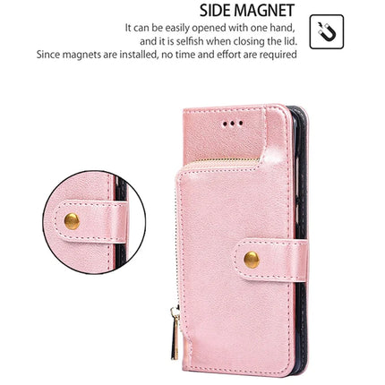 For OnePlus Nord CE4 Lite 5G / Oppo K12x 5G (China) Case Zipper Pocket PU Leather Wallet Flip Phone Cover