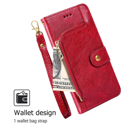 For OnePlus Nord CE4 Lite 5G / Oppo K12x 5G (China) Case Zipper Pocket PU Leather Wallet Flip Phone Cover