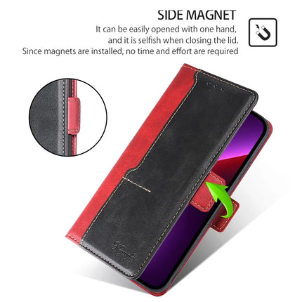 For OnePlus Nord CE4 Lite 5G / Oppo K12x 5G (China) Case Contrast Color Wallet Leather Phone Cover