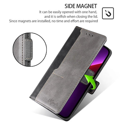 For OnePlus Nord CE4 Lite 5G / Oppo K12x 5G (China) Case Contrast Color Wallet Leather Phone Cover