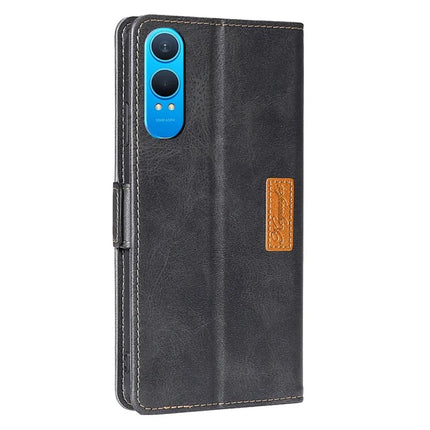 For OnePlus Nord CE4 Lite 5G / Oppo K12x 5G (China) Case Contrast Color Wallet Leather Phone Cover