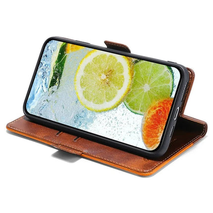 For OnePlus Nord CE4 Lite 5G / Oppo K12x 5G (China) Case Contrast Color Wallet Leather Phone Cover