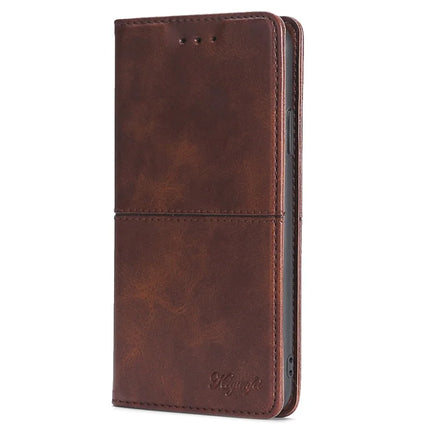 For OnePlus Nord CE4 Lite 5G / Oppo K12x 5G (China) Case Card Slots Cowhide Texture Phone Leather Cover
