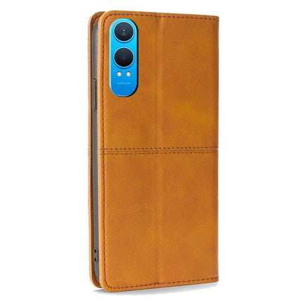 For OnePlus Nord CE4 Lite 5G / Oppo K12x 5G (China) Case Card Slots Cowhide Texture Phone Leather Cover