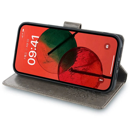 For OnePlus Nord CE4 Lite 5G / Oppo K12x 5G (China) Case PU Leather Wallet Phone Cover Tree Deer Imprinted