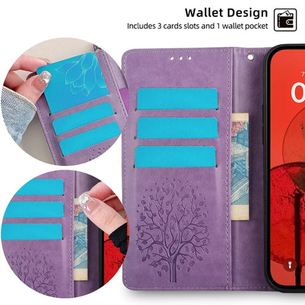 For OnePlus Nord CE4 Lite 5G / Oppo K12x 5G (China) Case PU Leather Wallet Phone Cover Tree Deer Imprinted