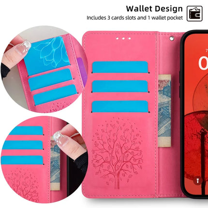 For OnePlus Nord CE4 Lite 5G / Oppo K12x 5G (China) Case PU Leather Wallet Phone Cover Tree Deer Imprinted