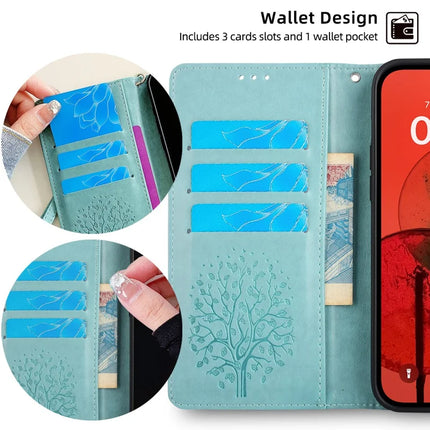 For OnePlus Nord CE4 Lite 5G / Oppo K12x 5G (China) Case PU Leather Wallet Phone Cover Tree Deer Imprinted
