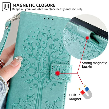 For OnePlus Nord CE4 Lite 5G / Oppo K12x 5G (China) Case PU Leather Wallet Phone Cover Tree Deer Imprinted