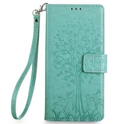 For OnePlus Nord CE4 Lite 5G / Oppo K12x 5G (China) Case PU Leather Wallet Phone Cover Tree Deer Imprinted