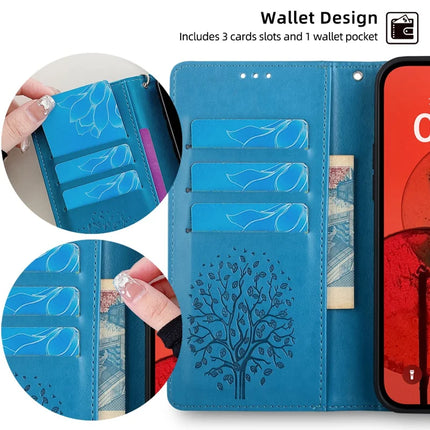 For OnePlus Nord CE4 Lite 5G / Oppo K12x 5G (China) Case PU Leather Wallet Phone Cover Tree Deer Imprinted