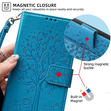 For OnePlus Nord CE4 Lite 5G / Oppo K12x 5G (China) Case PU Leather Wallet Phone Cover Tree Deer Imprinted