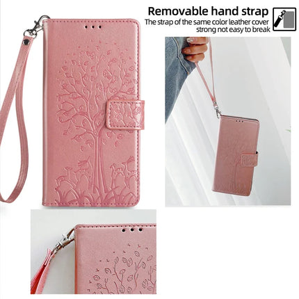 For OnePlus Nord CE4 Lite 5G / Oppo K12x 5G (China) Case PU Leather Wallet Phone Cover Tree Deer Imprinted