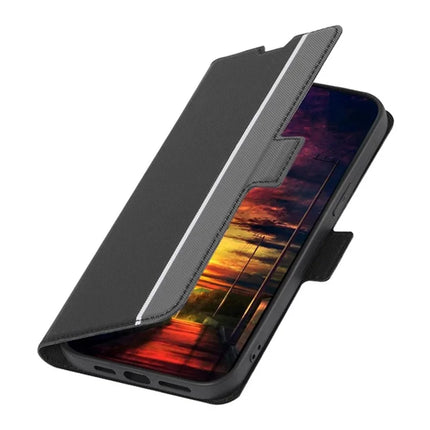 For OnePlus Nord CE4 Lite 5G / Oppo K12x 5G (China) Case Card Holder Twill Texture Leather Phone Cover