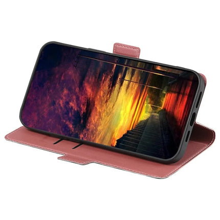 For OnePlus Nord CE4 Lite 5G / Oppo K12x 5G (China) Case Card Holder Twill Texture Leather Phone Cover
