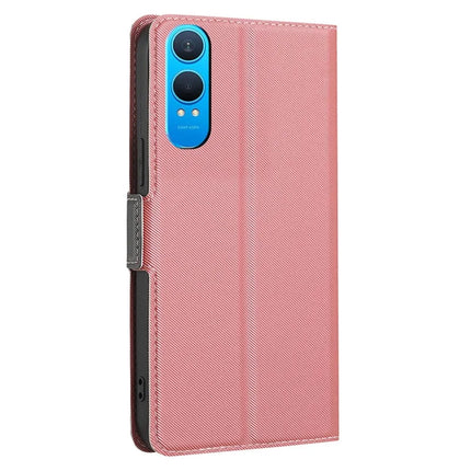 For OnePlus Nord CE4 Lite 5G / Oppo K12x 5G (China) Case Card Holder Twill Texture Leather Phone Cover