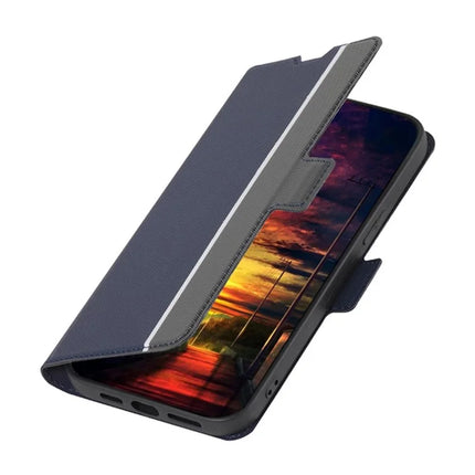 For OnePlus Nord CE4 Lite 5G / Oppo K12x 5G (China) Case Card Holder Twill Texture Leather Phone Cover