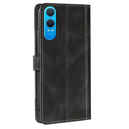 For OnePlus Nord CE4 Lite 5G / Oppo K12x 5G (China) Case Leather Wallet Phone Cover with Straw Hat Magnetic Clasp