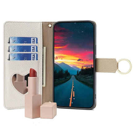 For OnePlus Nord CE4 Lite 5G / Oppo K12x 5G (China) Case Mirror Wallet Leather Phone Cover with Chain Shoulder Strap