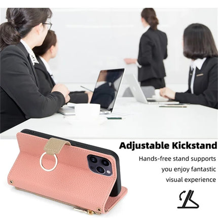 For OnePlus Nord CE4 Lite 5G / Oppo K12x 5G (China) Case Mirror Wallet Leather Phone Cover with Chain Shoulder Strap